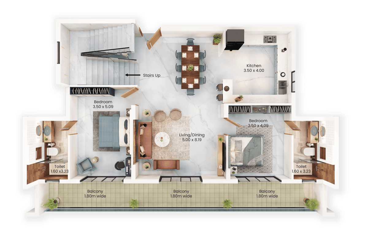 4BHK floor plan